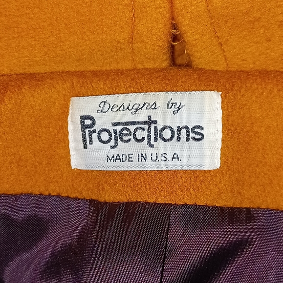 Projections Wools Blend Orange Coat Size 26W - Picture 8 of 8